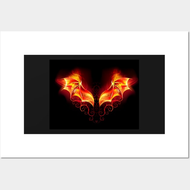 Fire Dragon Wings Wall Art by Blackmoon9
